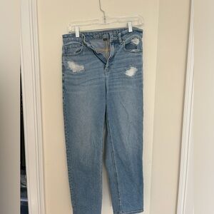 American Eagle Outfitters Women's Light Blue Straight Leg Jeans